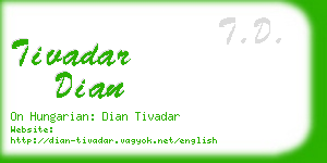 tivadar dian business card